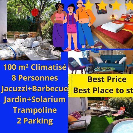 Cool Mediterranean Life 8 People Jacuzzi Barbecue Gametrampoline 2 Parking Vila Béziers Exterior foto