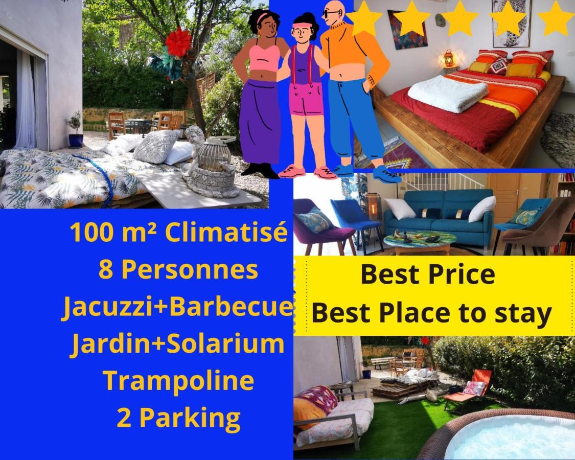 Cool Mediterranean Life 8 People Jacuzzi Barbecue Gametrampoline 2 Parking Vila Béziers Exterior foto